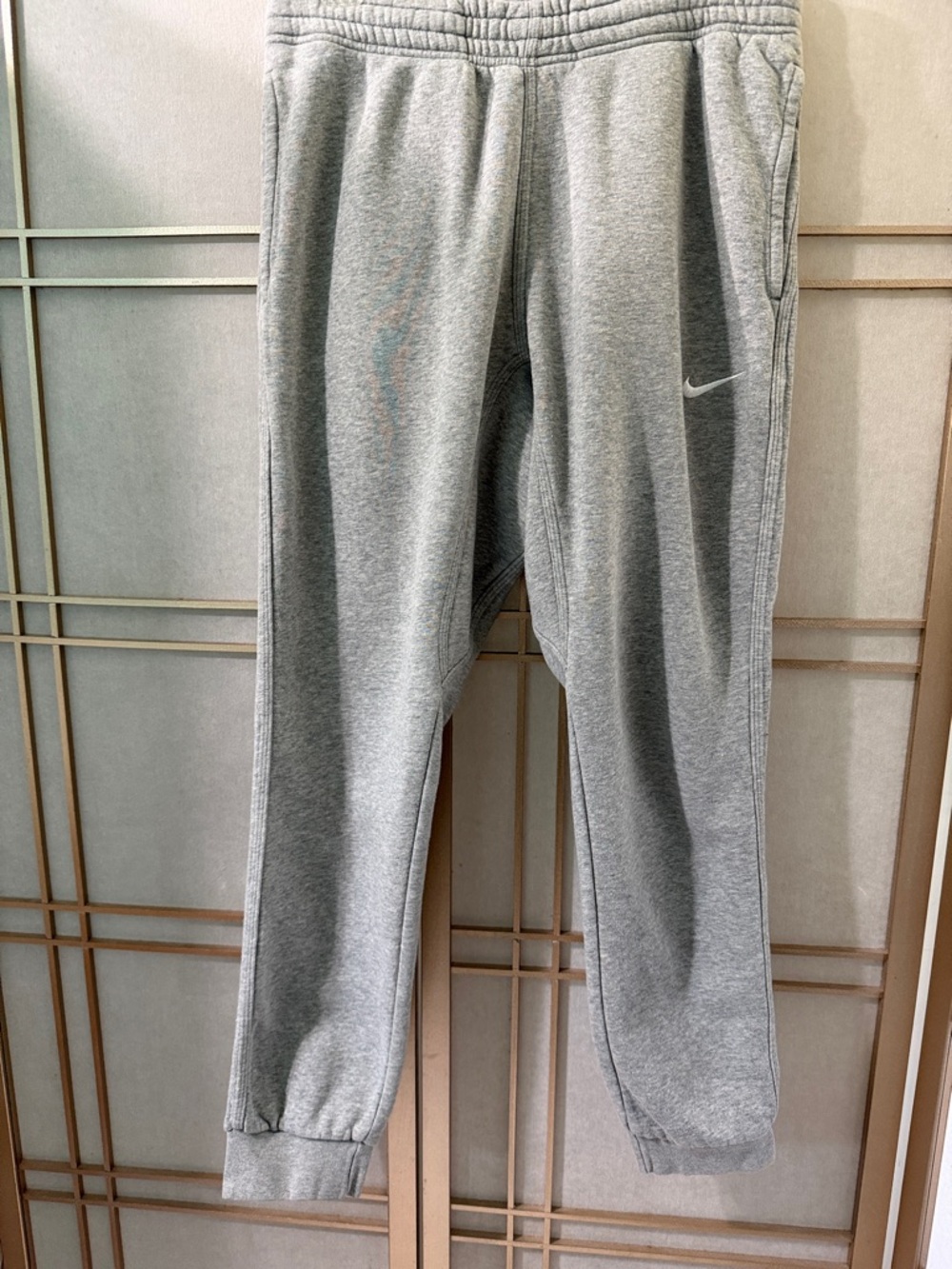 Vintage Nike Sportswear Sweatpants Men's Medium Gray Fleece Joggers Tapered